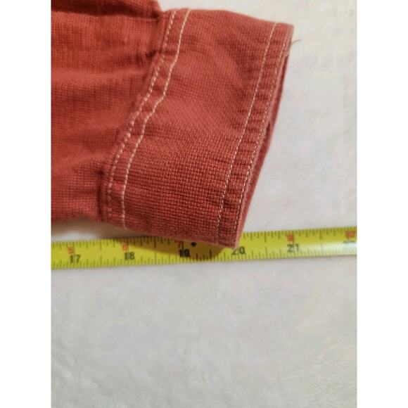 Royal Robbins Shirt Mens Large Red 100% Cotton Long Sleeve Gorpcore Camping - Picture 9 of 12